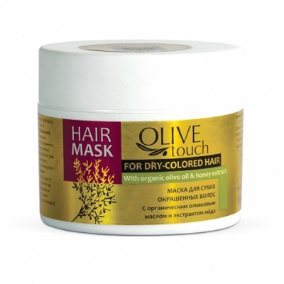 Маска для волос с органическим оливковым маслом, экстрактом алоэ вера и медом.  